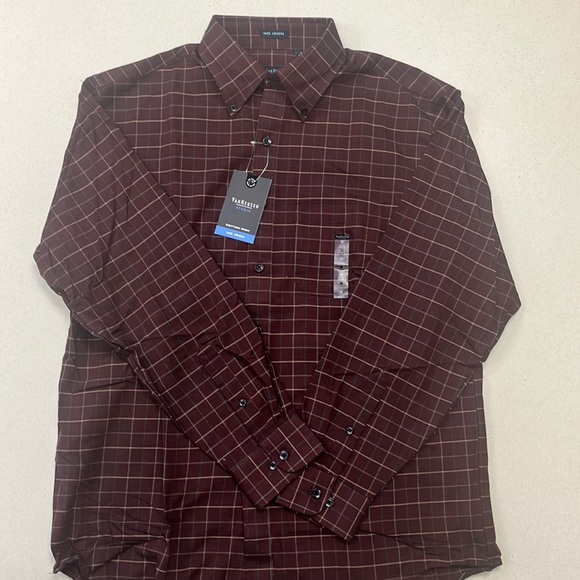 Van Heusen Studio Cotton Rich No Iron Shirt- NWT - Picture 3 of 6